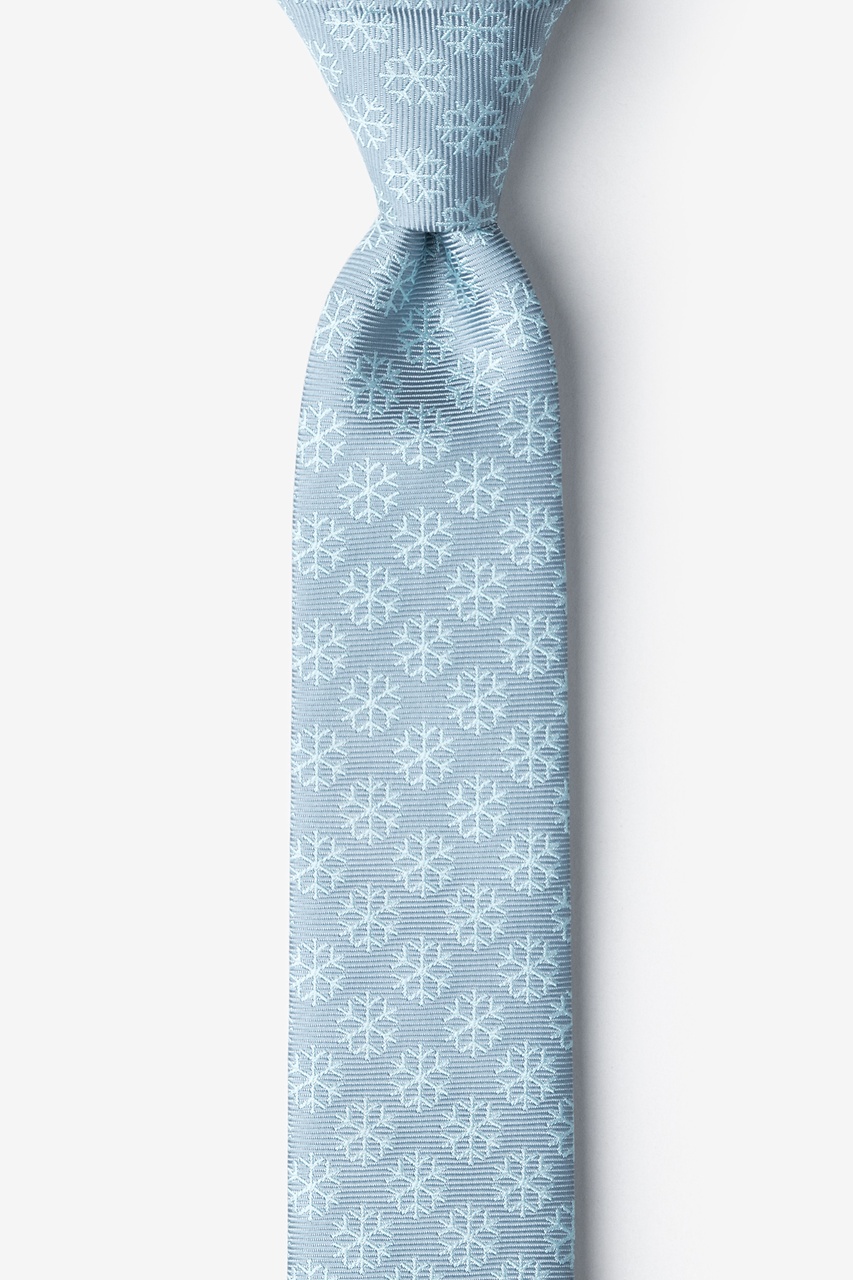 Snowflakes Gray Skinny Tie Photo (0)