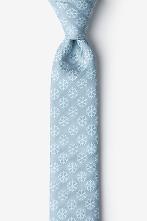 Snowflakes Gray Skinny Tie