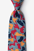 Street Camo Gray Extra Long Tie Photo (0)