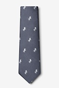 Unicorns Gray Extra Long Tie Photo (1)