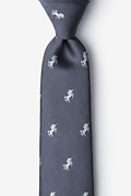 Unicorns Gray Extra Long Tie Photo (0)