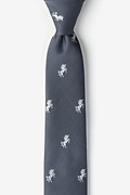 Unicorns Gray Skinny Tie Photo (0)