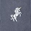 Gray Microfiber Unicorns Tie