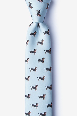 Weiner Dogs Gray Skinny Tie