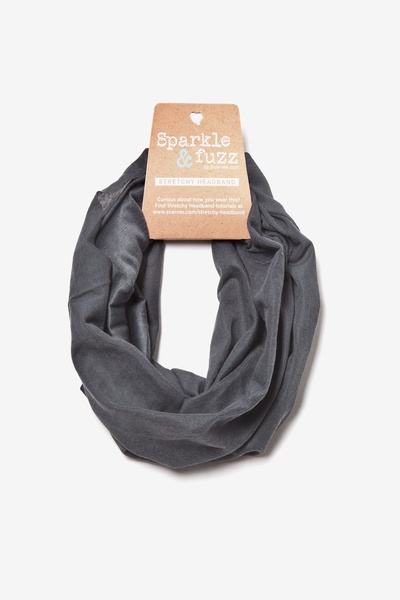 Gray Polyester Basic Stretchy Headband | Ties.com