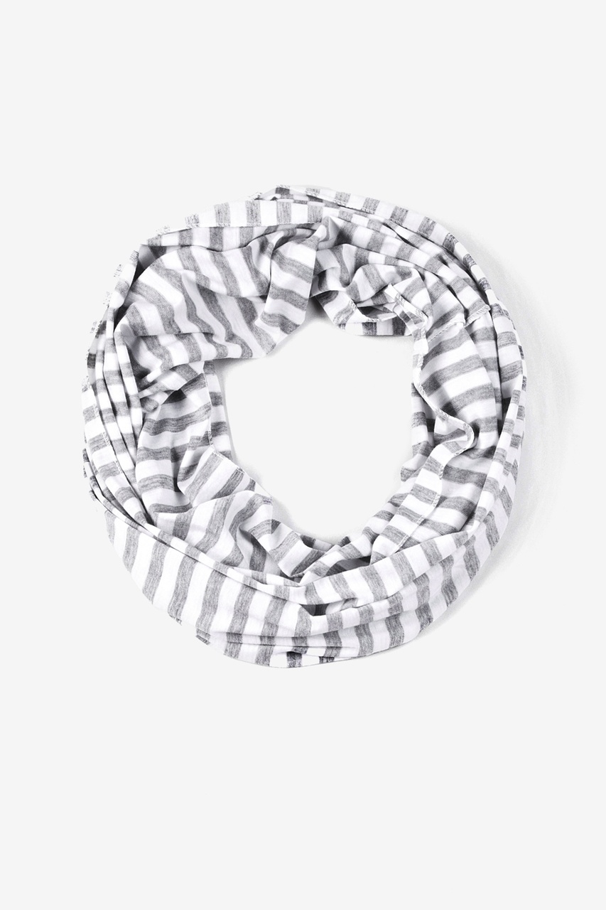 Carnival Stripe Gray Infinity Scarf Infinity Loop Scarves