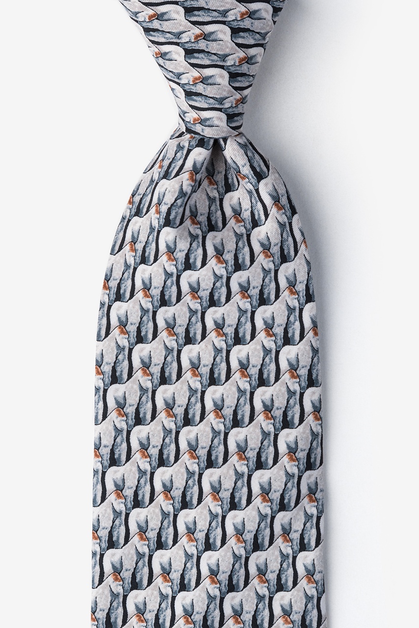 Gray Polyester Gorilla Tie