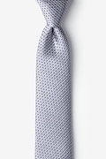 Buton Gray Skinny Tie Photo (0)