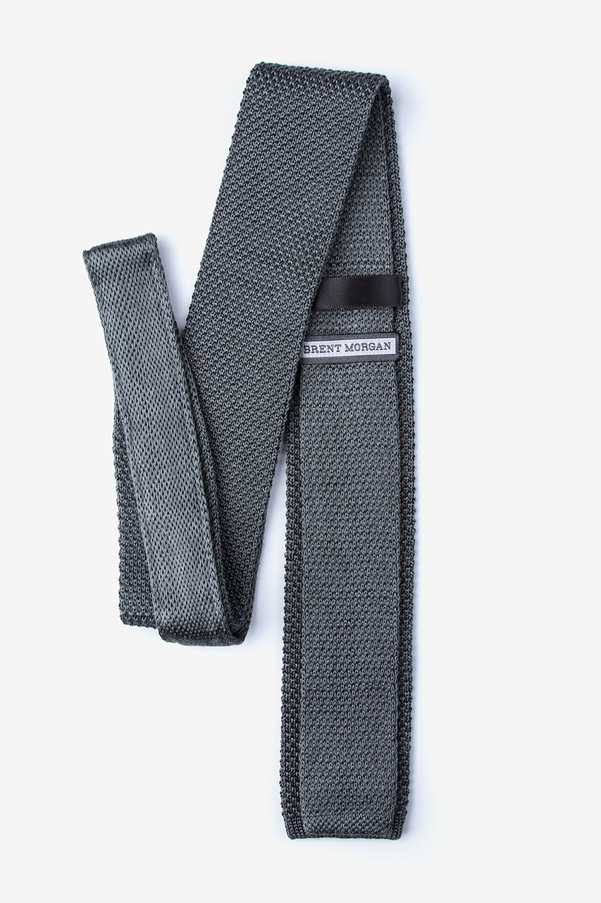 Gray Silk Classic Solid Knit Skinny Tie | Ties.com