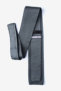 Classic Solid Gray Knit Tie Photo (1)
