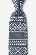 Fair Isle Gray Knit Tie Photo (0)