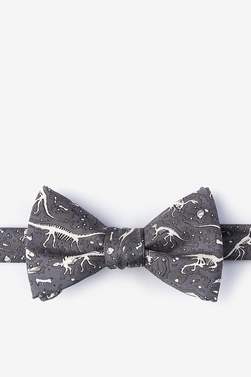 Gray Dig Fossils Self-Tie Bow Tie Photo (0)
