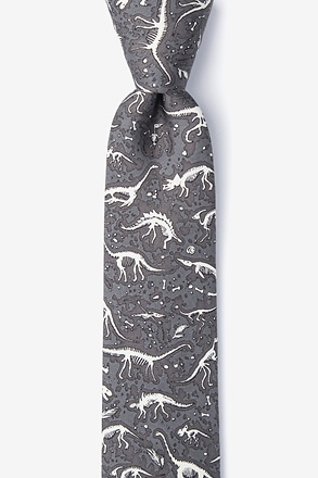 Gray Dig Fossils Skinny Tie