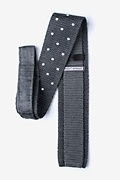 Polka Dot Gray Knit Tie Photo (1)