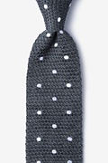 Polka Dot Gray Knit Tie Photo (0)