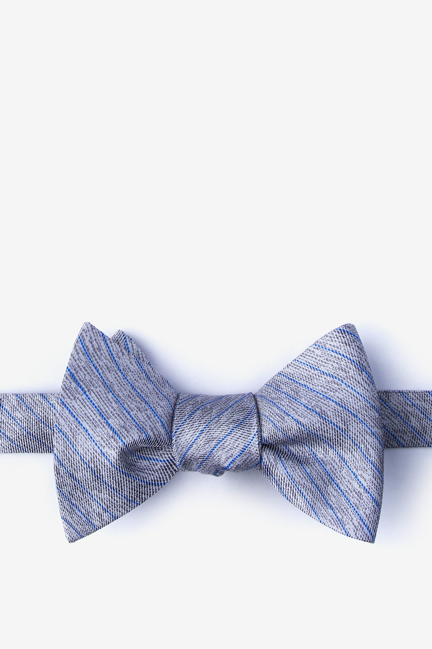 Robe Gray Self-Tie Bow Tie Photo (0)