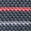 Gray Silk Swiss Stripe Knit Skinny Tie