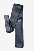 Textured Solid Gray Knit Tie Photo (1)