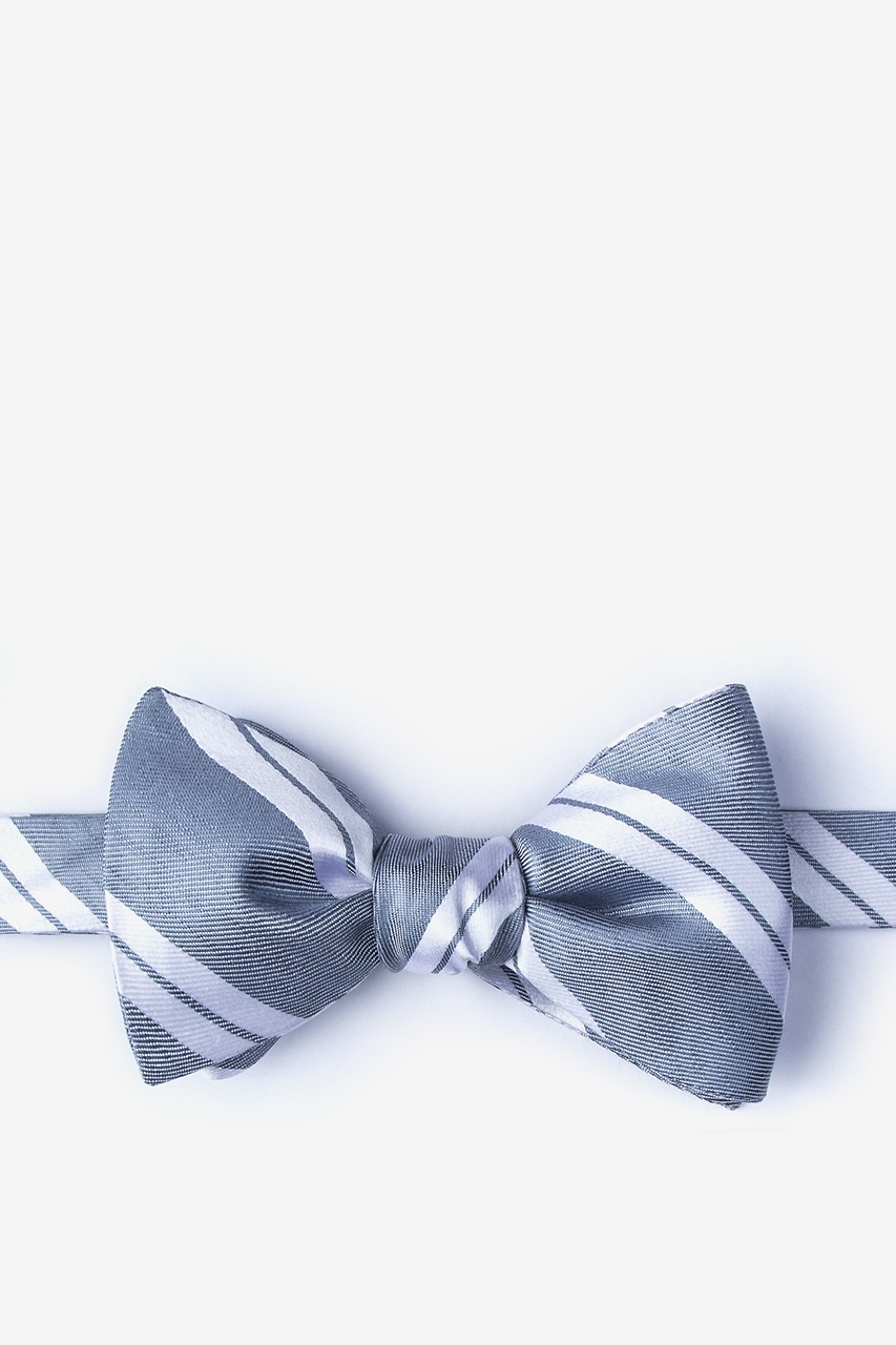 Wales Gray Self-Tie Bow Tie Photo (0)