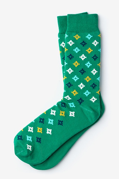 Green Carded Cotton Alamitos Sock