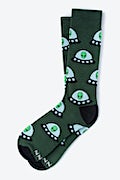 Alien Invasion Green His & Hers Socks Photo (1)