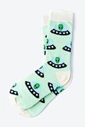 Alien Invasion Green His & Hers Socks Photo (2)