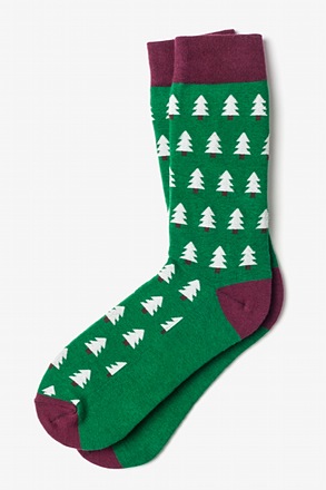 _Christmas Trees Green Sock_