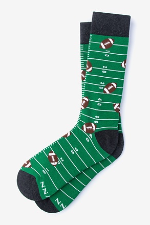 Football - Hail Mary Green Medium-Large Sock