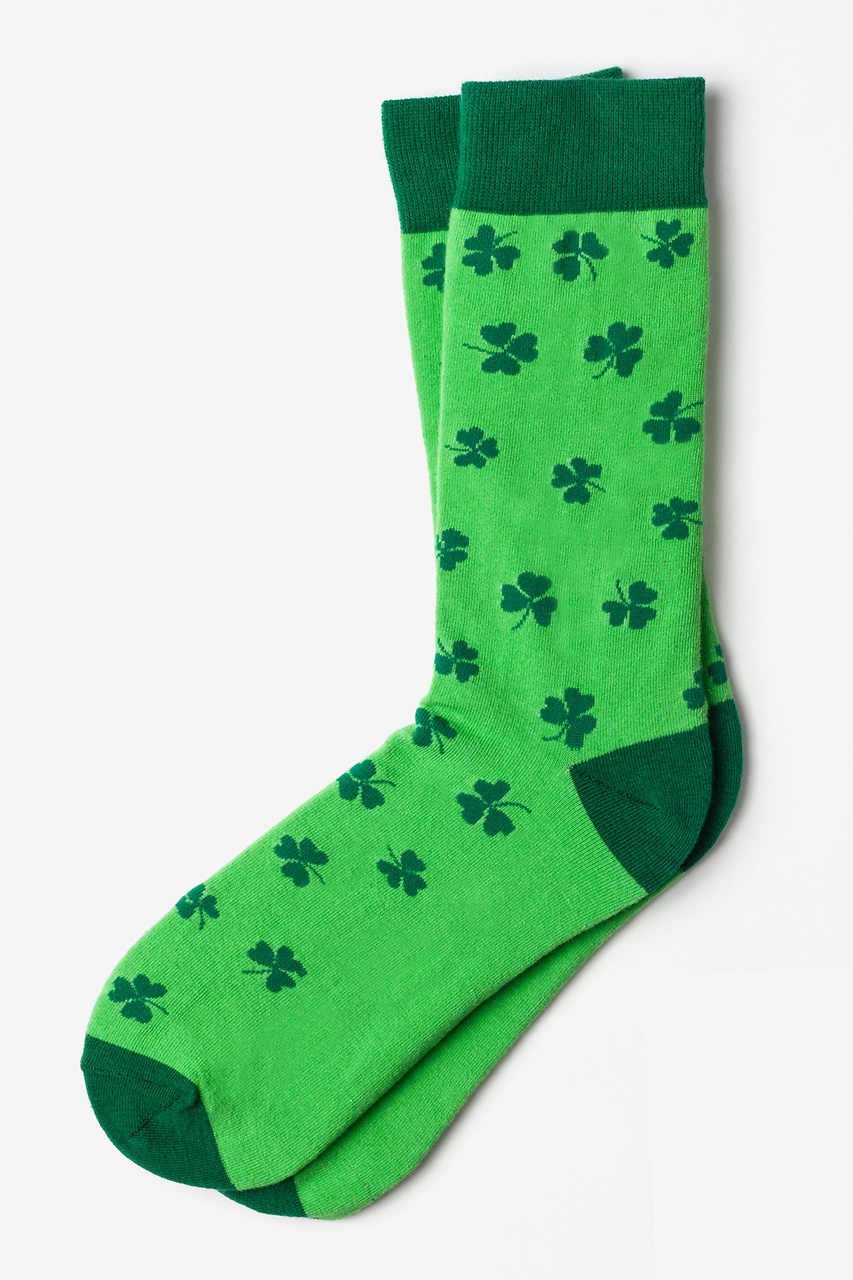 Lucky Shamrock Green Sock Photo (0)