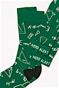 Nerd Alert Math Equation Green Medium-Large Sock Photo (1)