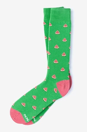 One in a Melon Green Sock