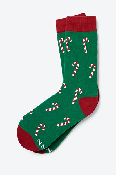 Green Carded Cotton Perpetual Peppermint Women's Sock | Ties.com