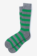Rugby Stripe Green Medium-Large Sock Photo (0)