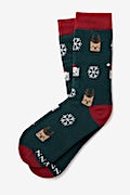 Santa Claws Green His & Hers Socks Photo (2)
