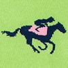 Green Carded Cotton Talk Derby To Me Medium-Large Sock