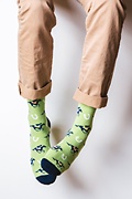 Talk Derby To Me Green Medium-Large Sock Photo (1)