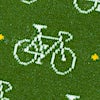 Green Carded Cotton The Cycle Of Life Medium-Large Sock