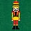 Green Carded Cotton What's Crackin' Nutcracker Medium-Large Sock
