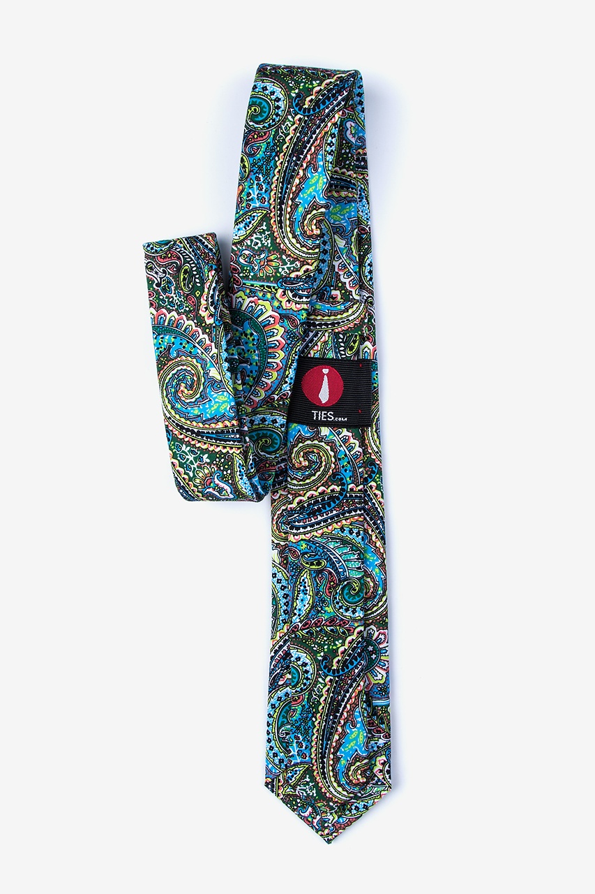 Green Cotton Blaine Skinny Tie | Ties.com