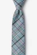 Bradford Plaid Green Skinny Tie Photo (0)