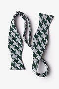 Buckeye Thick Green Self-Tie Bow Tie Photo (1)