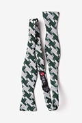 Buckeye Thick Green Skinny Bow Tie Photo (1)