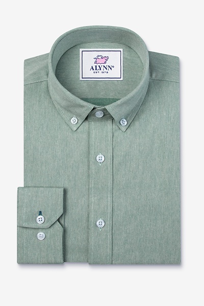 Image of Green Cotton Caden Business Casual Shirt
