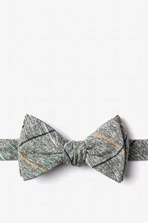 Globe Green Self-Tie Bow Tie