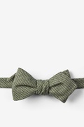 Green Andrew Plaid Diamond Tip Bow Tie Photo (0)