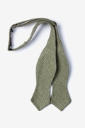 Green Andrew Plaid Diamond Tip Bow Tie Photo (1)