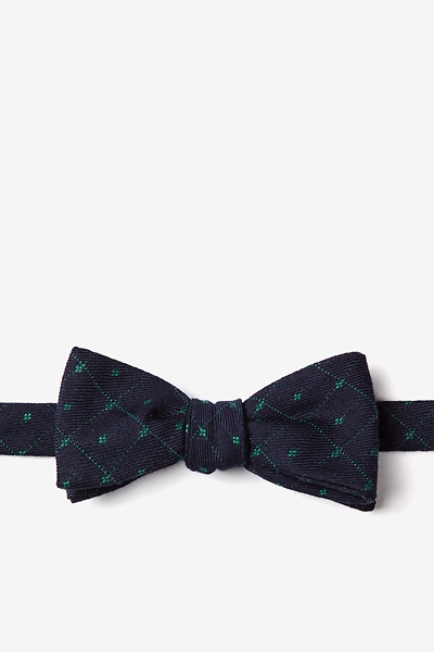 Green Cotton Gresham Skinny Bow Tie