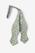 Henderson Floral Green Diamond Tip Bow Tie Photo (1)