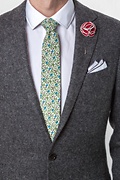 Henderson Floral Green Skinny Tie Photo (2)