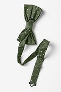 Huntington Polka Dots Green Pre-Tied Bow Tie Photo (1)